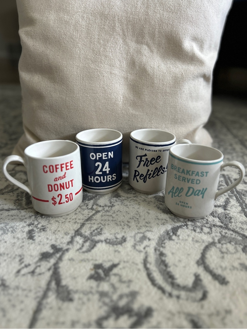 Kate Spade-Lenox Vintage-Style Ceramic Coffee Mugs Set